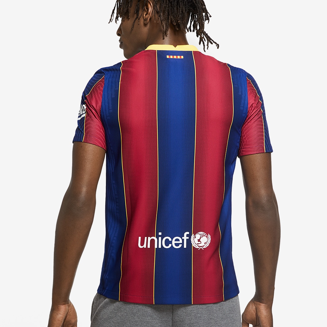 Nike FC Barcelona 2020/21 Stadium Home Soccer Jersey (Asia Sizing) Deep Royal Blue Varsity Maize