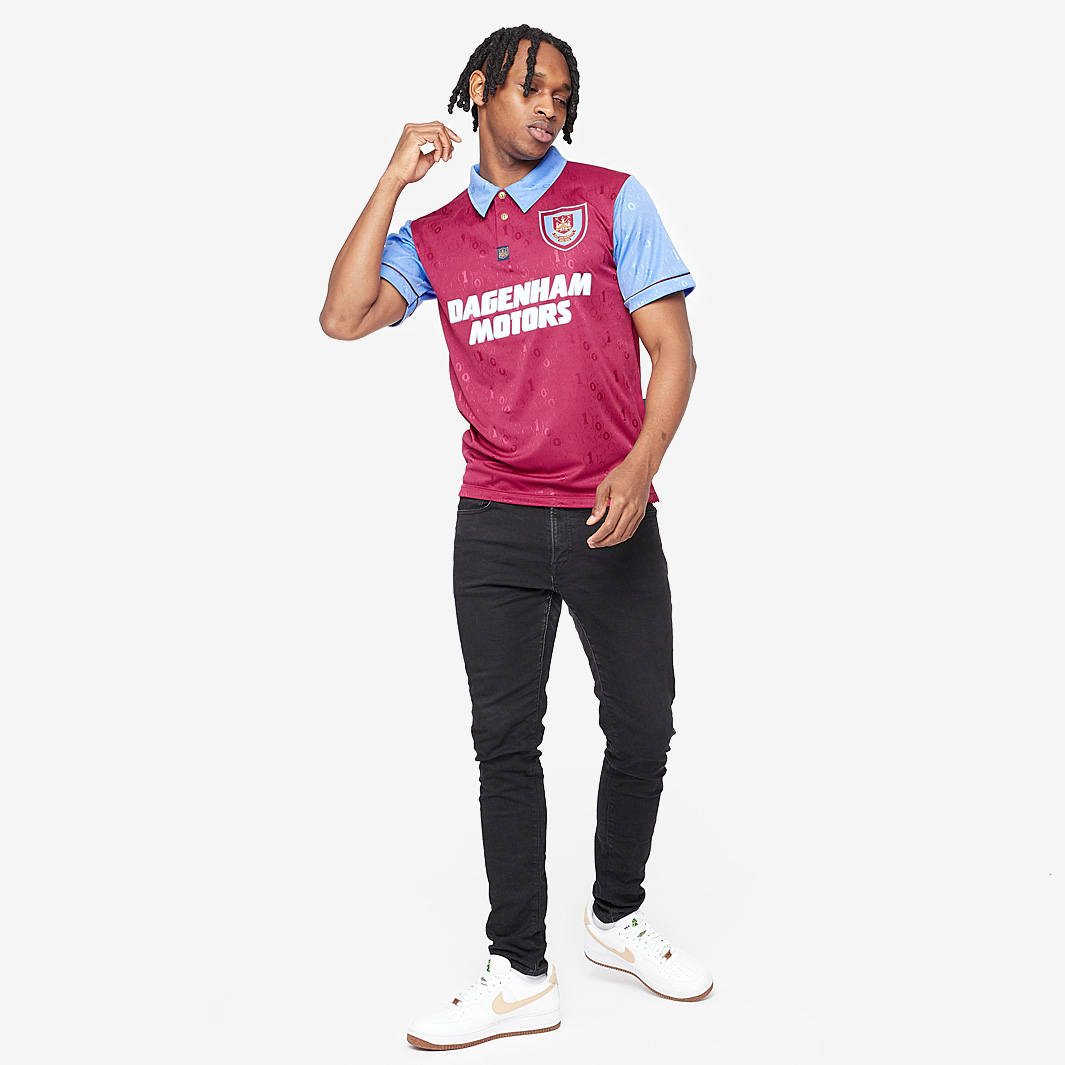 Camicia West Ham United Check Gingham – Maniche Corte – Taglia XXL – Nuovo Con Etichette