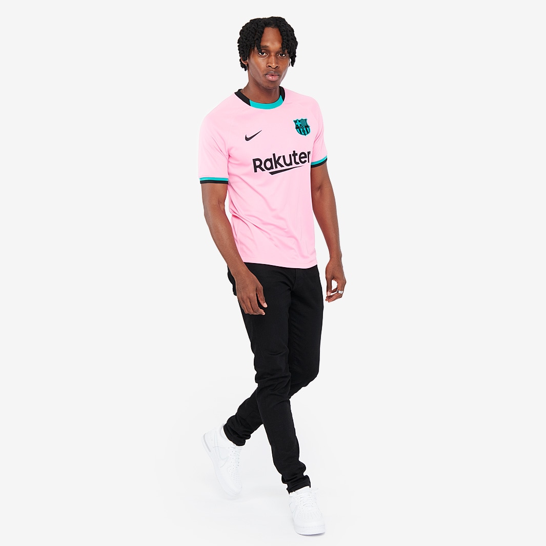 Nike Men's FC Barcelona 20/21 Third Jersey Pink Beam/Black – Azteca Soccer