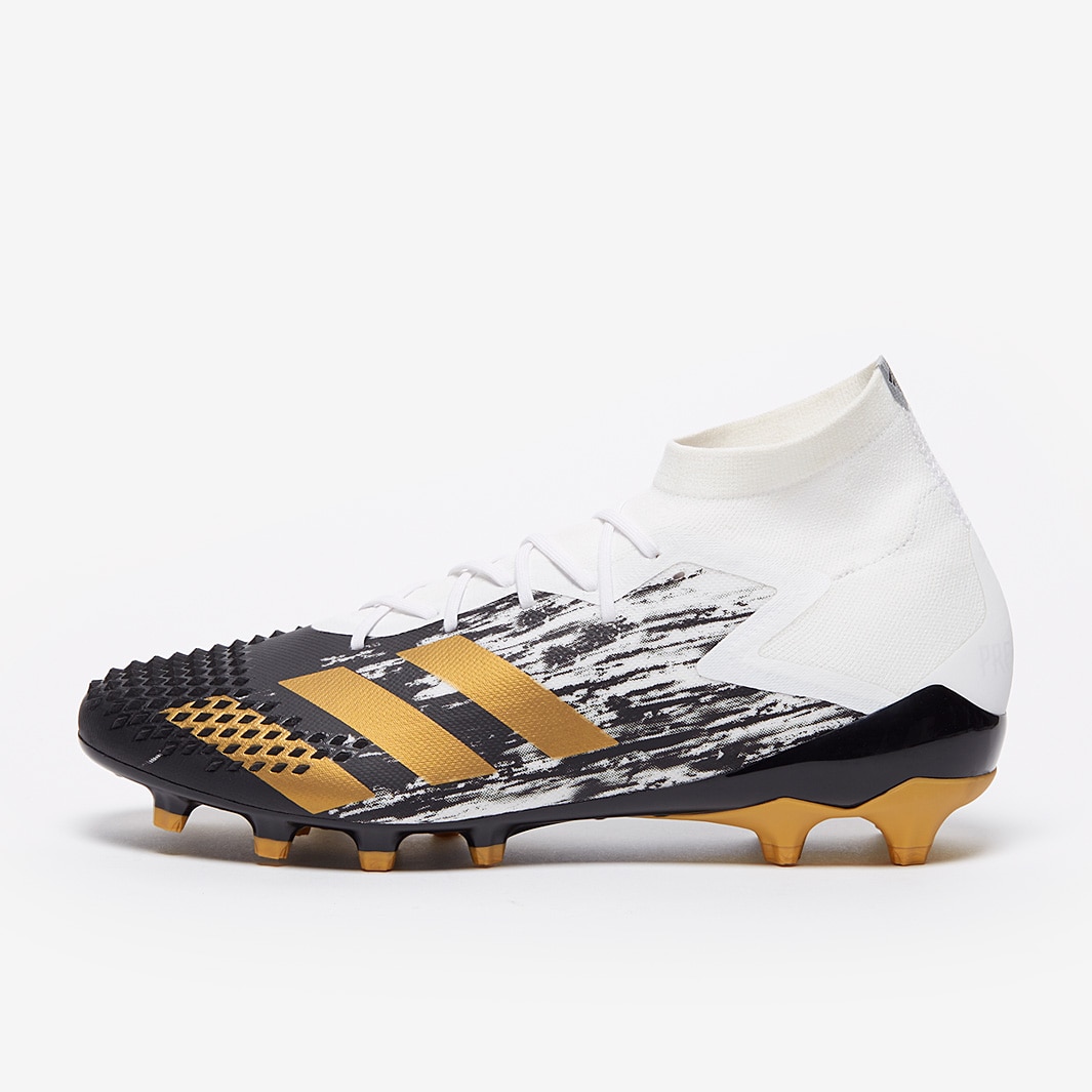 adidas Predator Mutator .1 AG Blanco/Dorado metalizado/Negro-Botas de fútbol para hombre-Césped artificial | Pro:Direct Soccer