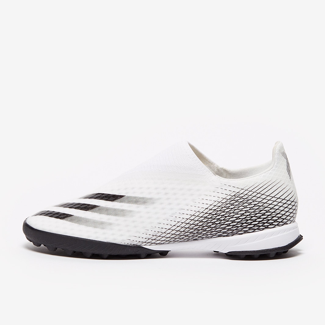 Adidas X Ghosted .3 Laceless TF - White/Core Black - Turf Trainer ...