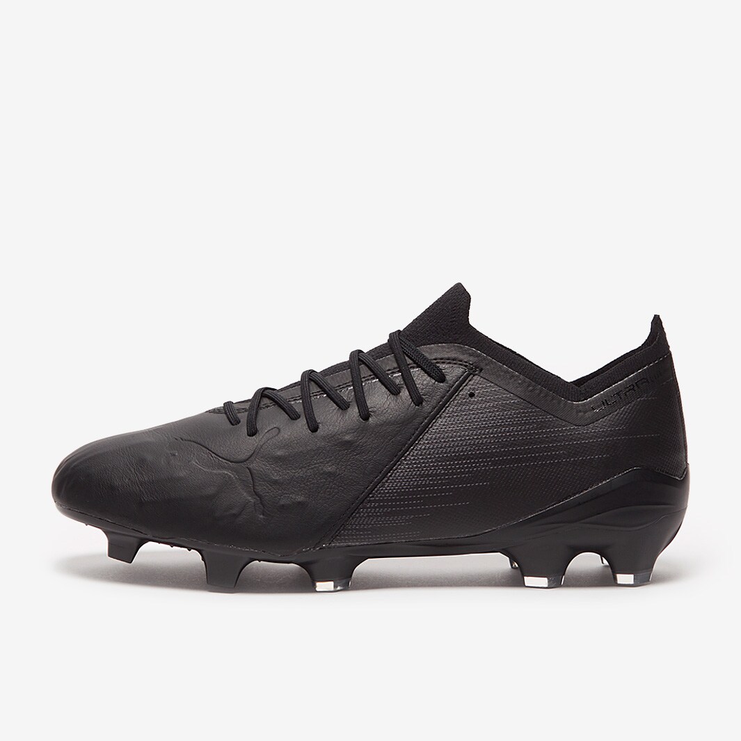 Puma Ultra 1.1 Leather FG/AG - Black/White/Asphalt - Firm Ground