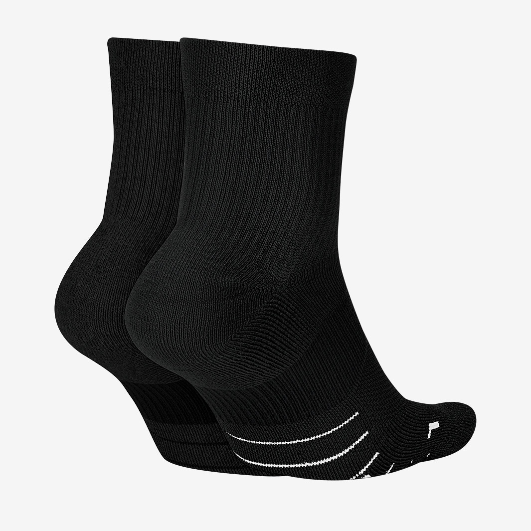 Nike Multiplier Ankle Socks - Black/White - Running Socks | Pro:Direct ...