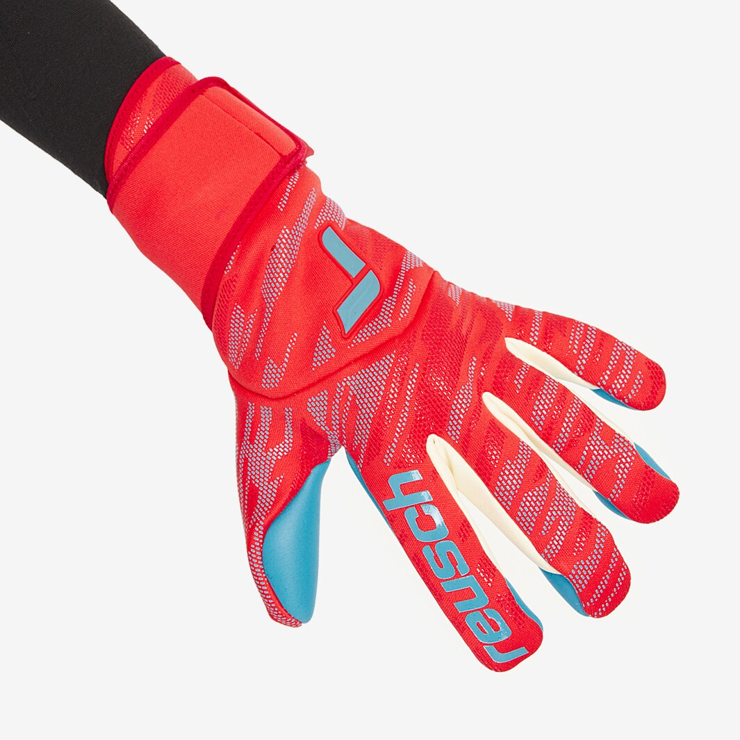 Reusch Pure Contact Aqua Red/Aqua Blue Mens Goalkeeper Gloves