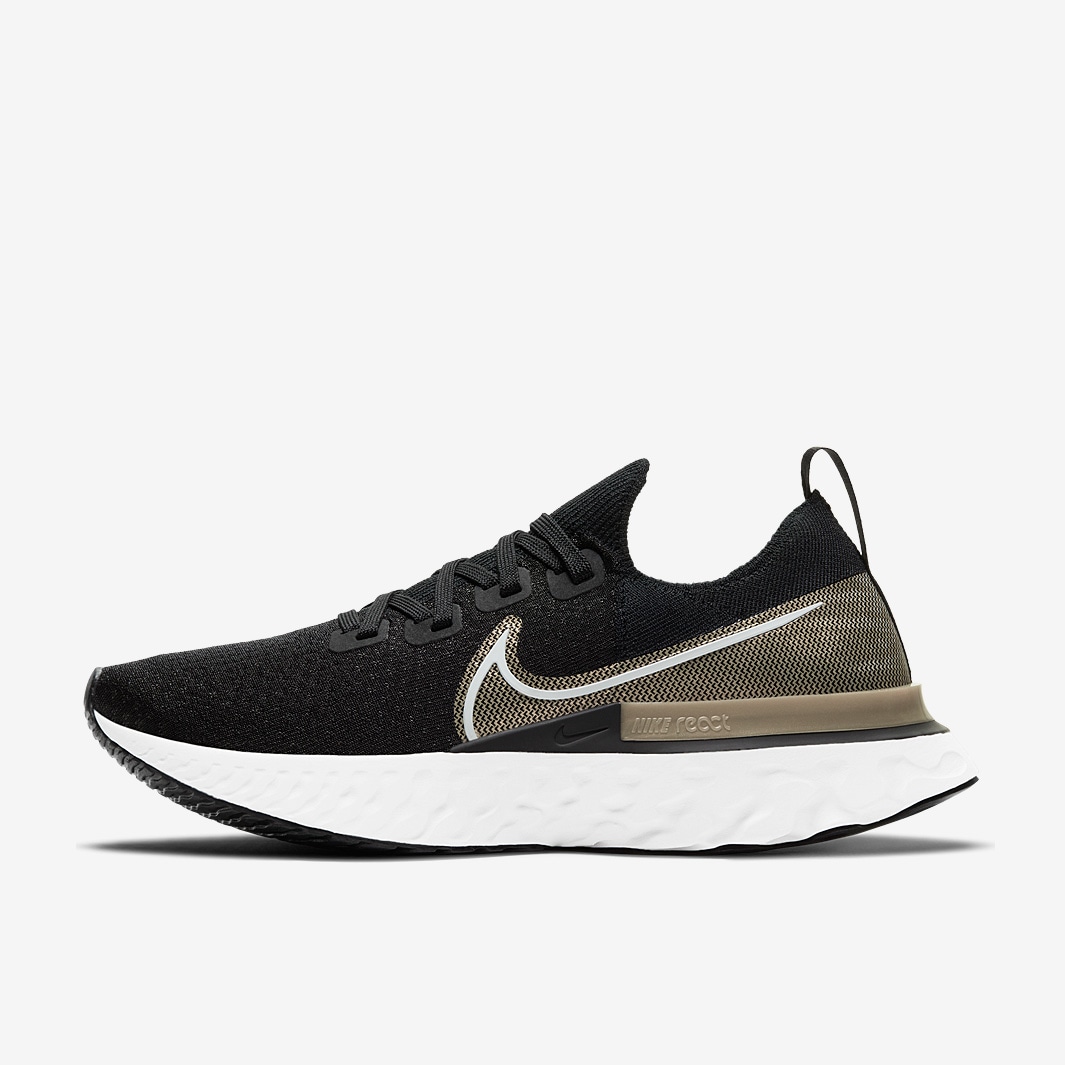 nike epic react flyknit black and gold