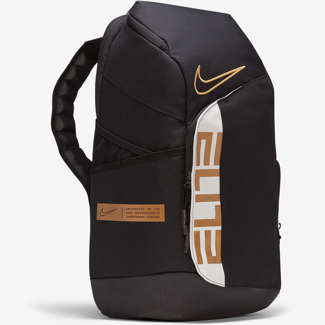 Nike Elite Pro Backpack - Black/White/Metallic Gold - Accessories | Pro ...