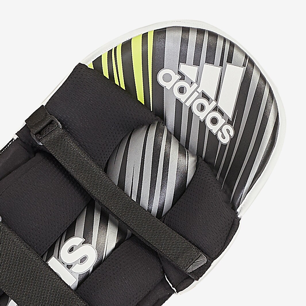 adidas Incurza 2.0 LH Batting Pads White/Acid Yellow Batting