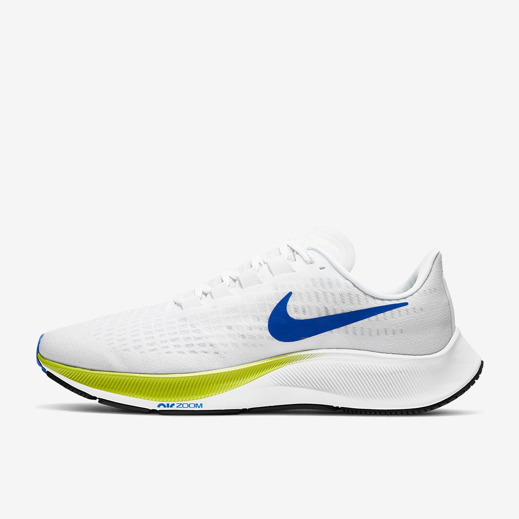Nike Air Zoom Pegasus 37 - White/Racer Blue-Cyber-Black - Mens Shoes |  Pro:Direct Running