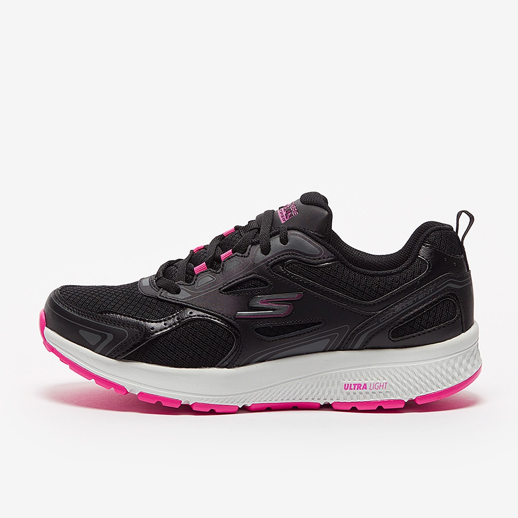 Skechers Womens Go Run Consistent - Black/Pink - Womens Shoes