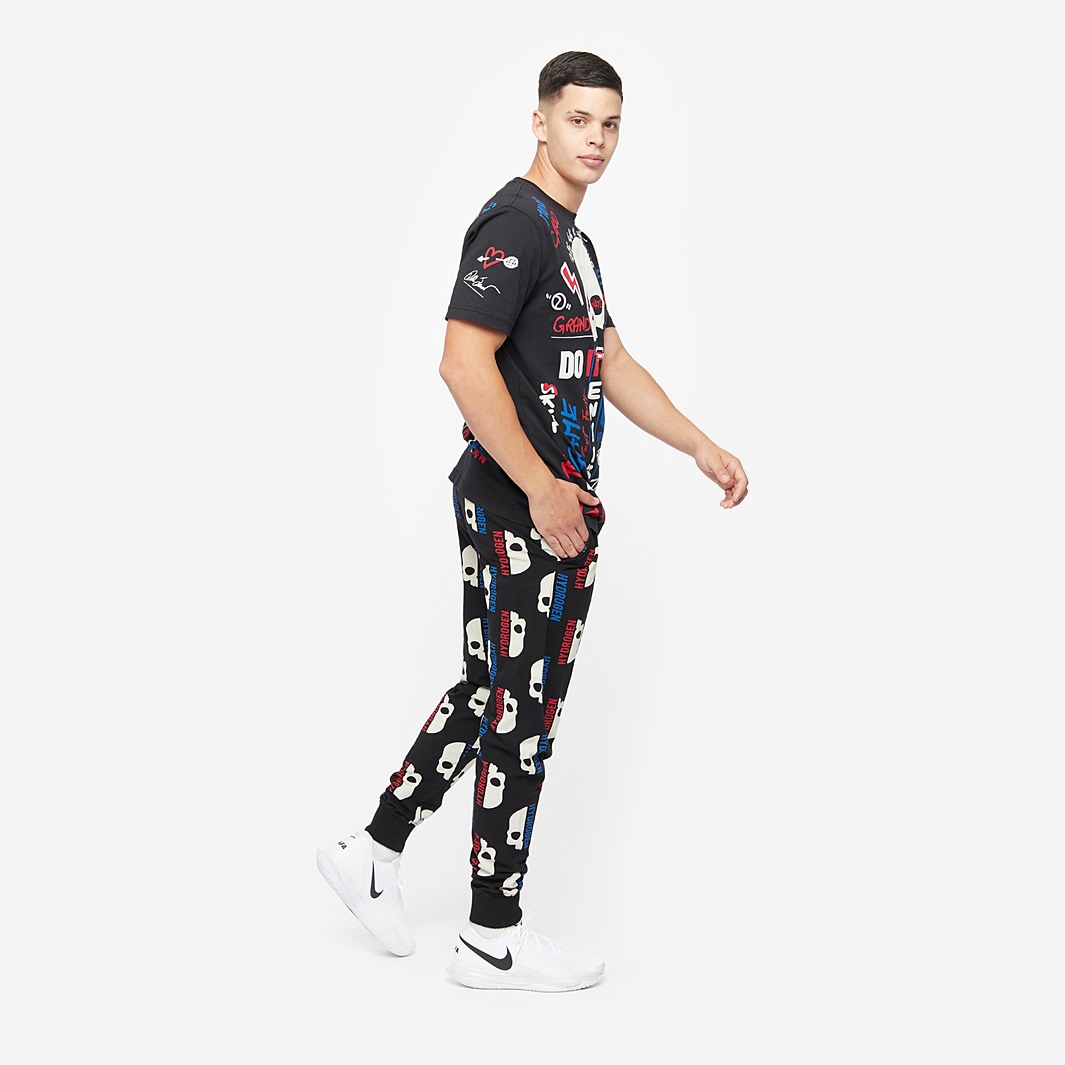 Tシャツ・カットソー Hydrogen TENNIS GRAFFITI T-SHIRT 2020 Hydrogen Graffiti Tee - Black/Red/Blue - Mens Clothing | Pro