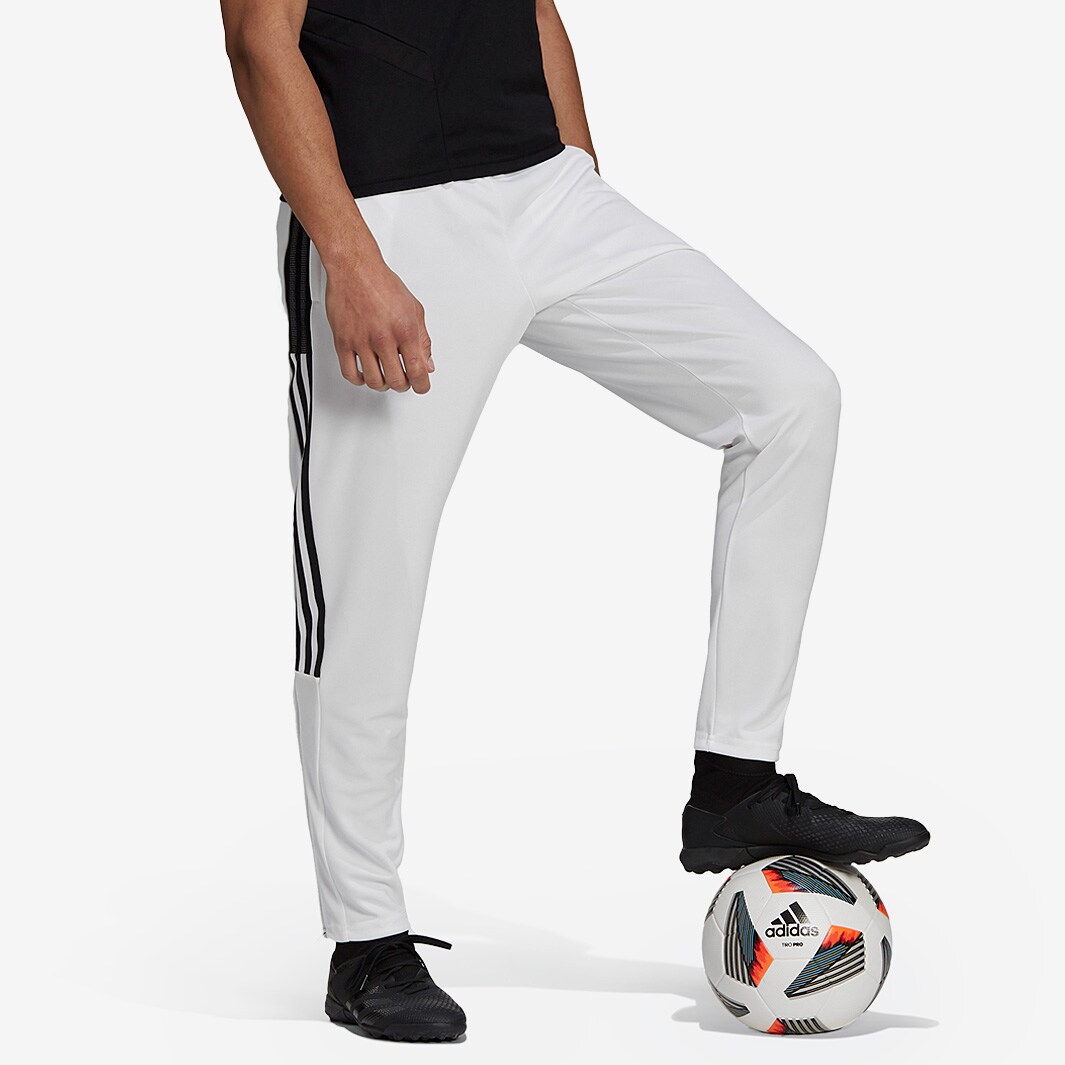 adidas Tiro Training Pant White/Black Bottoms Mens Clothing