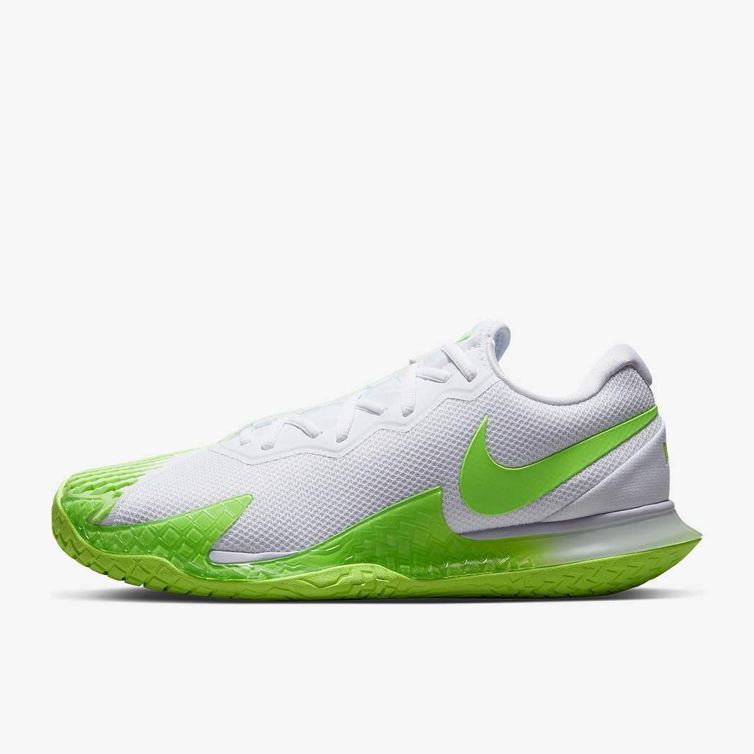 Nike Rafa Zoom Vapor Cage 4 - White/Lime Glow/Obsidian - Mens Shoes