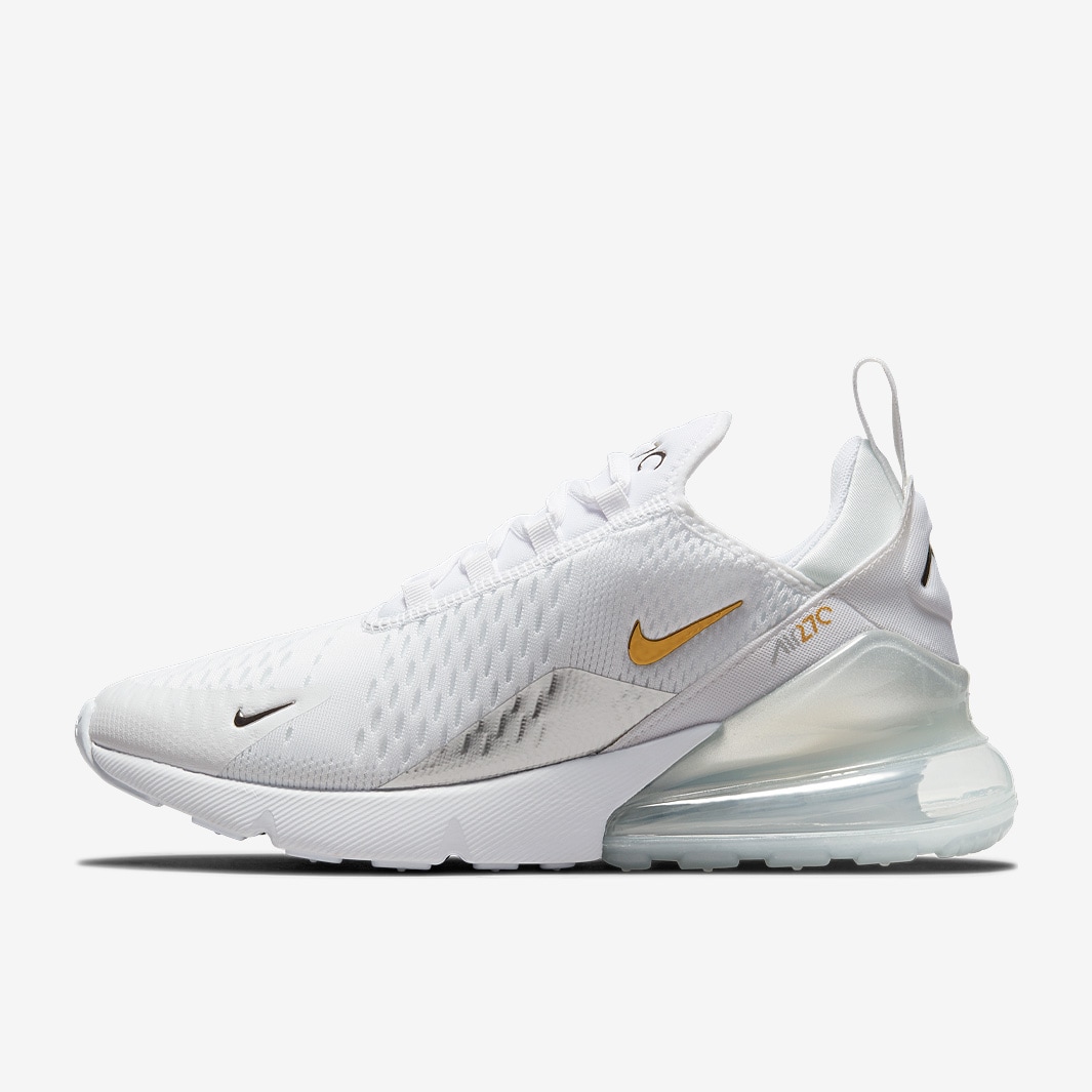 Nike Sportswear Womens Air Max 270 Essential - White/Metallic Gold ...