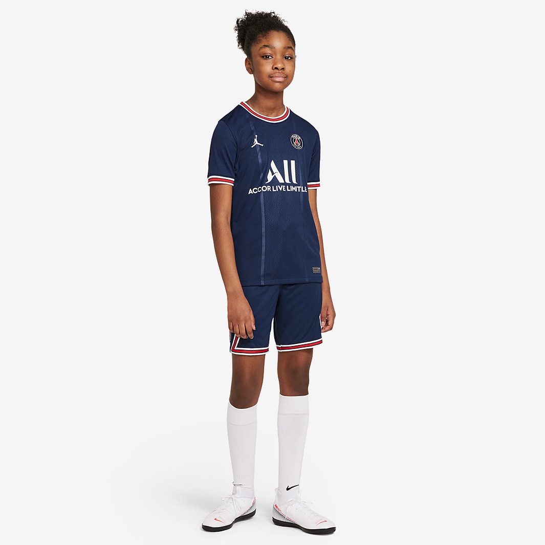 :Jordan Paris Saint-Germain 21/22 Stadium Messi Home Jersey  - Midnight Navy / University Red / White