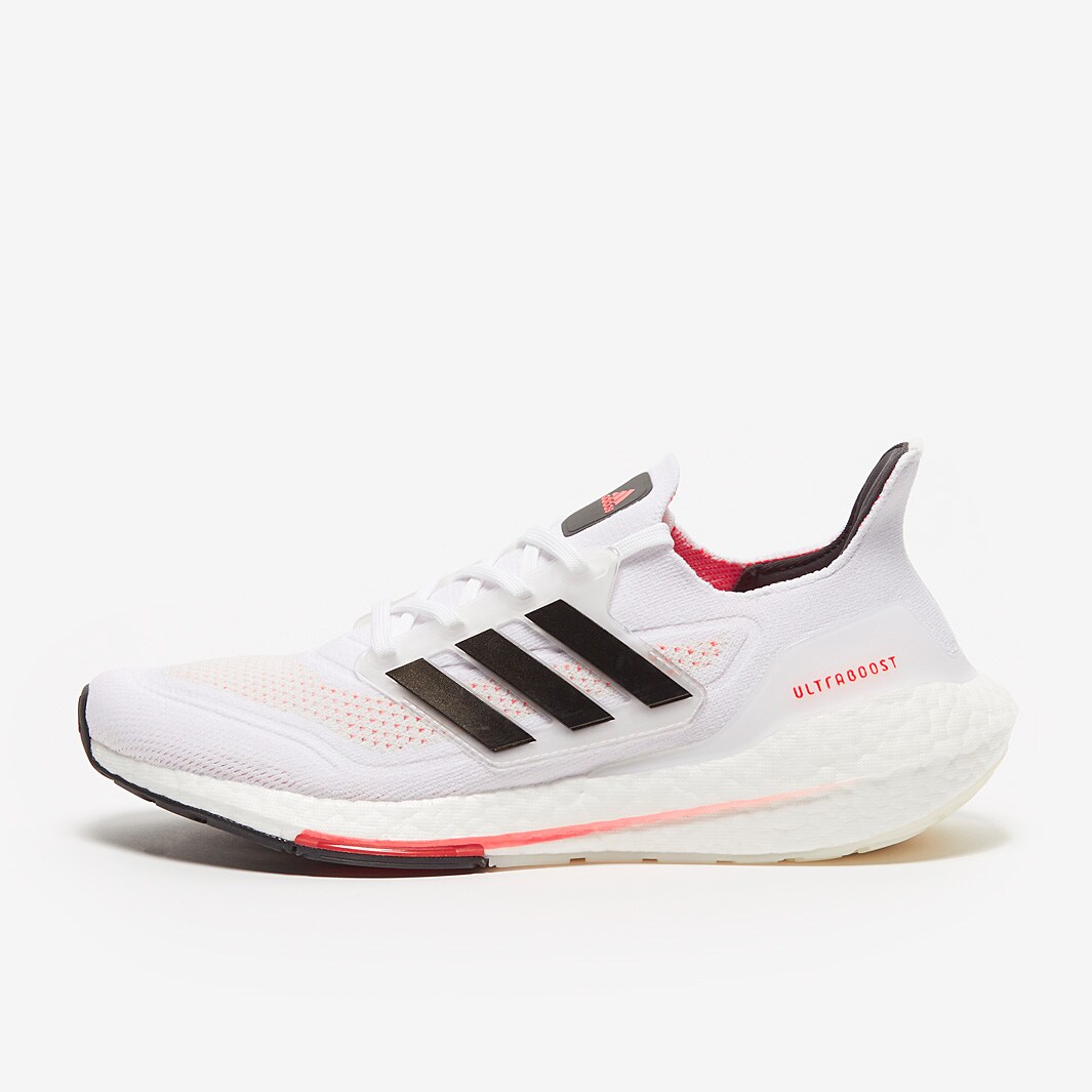 adidas Ultraboost 21 - Ftwr White/Core Black/Solar Red - Mens Shoes