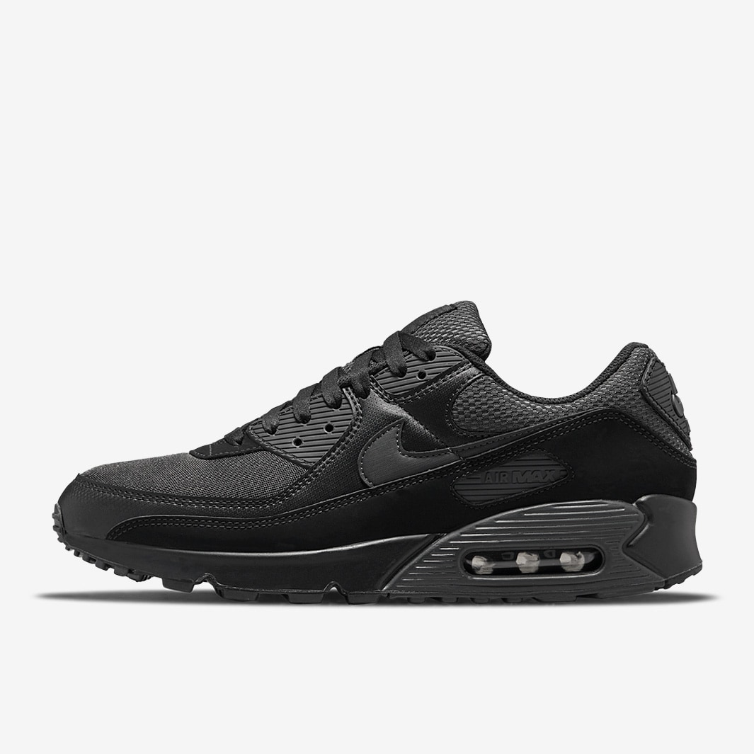 Nike Sportswear Air Max 90 - Black/Dark Smoke Grey/Black - Trainers ...