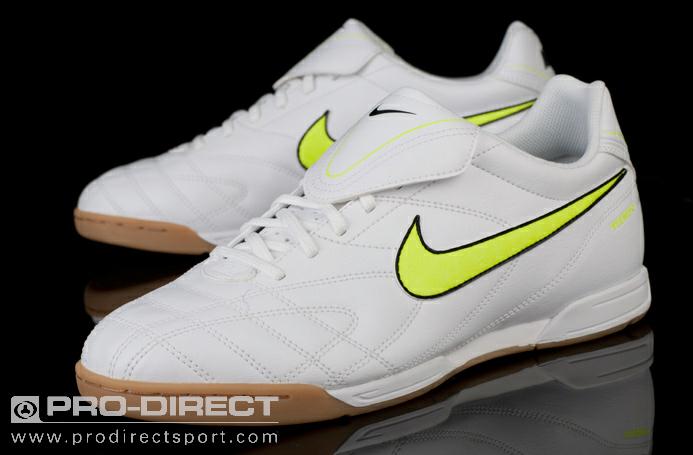 Nike Soccer Shoes - Nike Tiempo Natural IC - Indoor - Mens Soccer Cleats - White/Volt/Black
