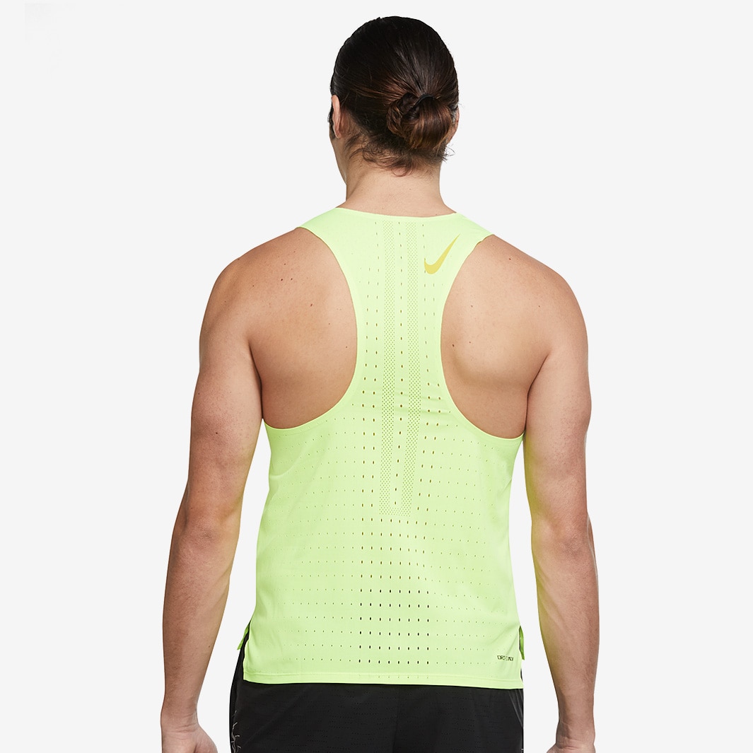 Nike AeroSwift Singlet - Volt/Bright Citron - Mens Clothing | Pro ...