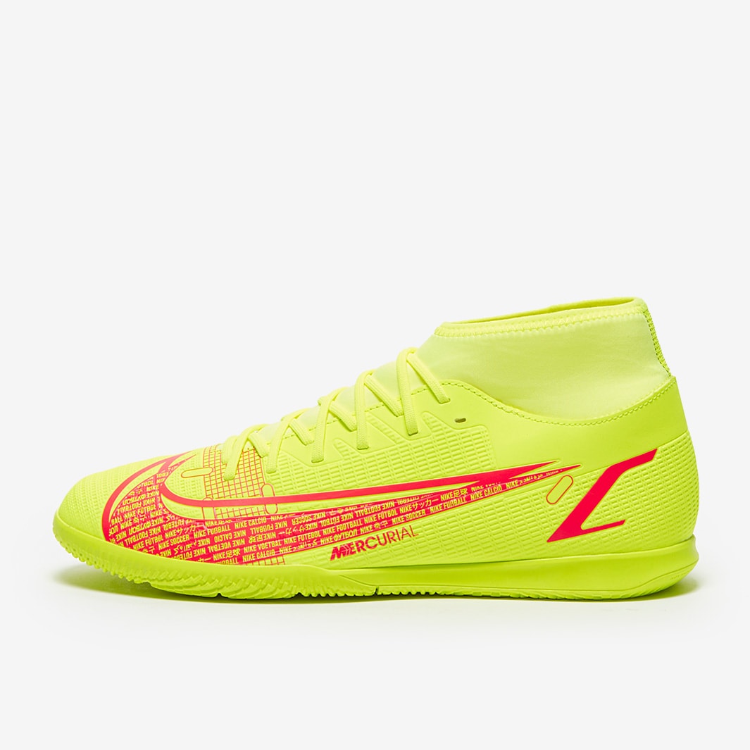 Nike Mercurial Superfly VIII Club DF IC Volt Black Bright Crimson Mens Boots Pro Direct Soccer