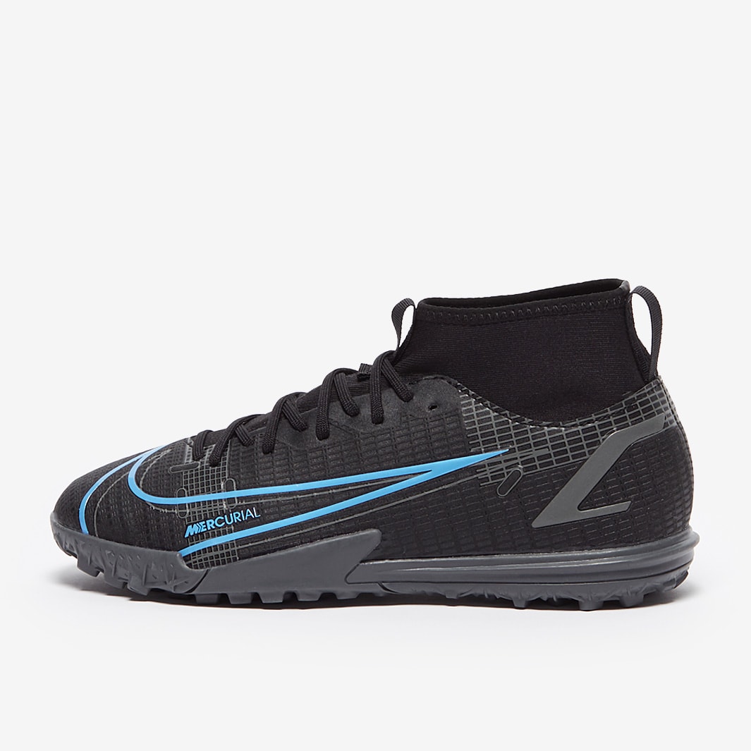 Nike Kids Mercurial Superfly VIII Academy TF - Black/Black/Iron Grey ...