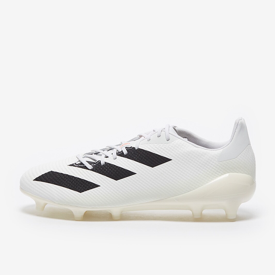 adidas Adizero RS7 FG - White/Core Black/Solar Red - Mens Boots
