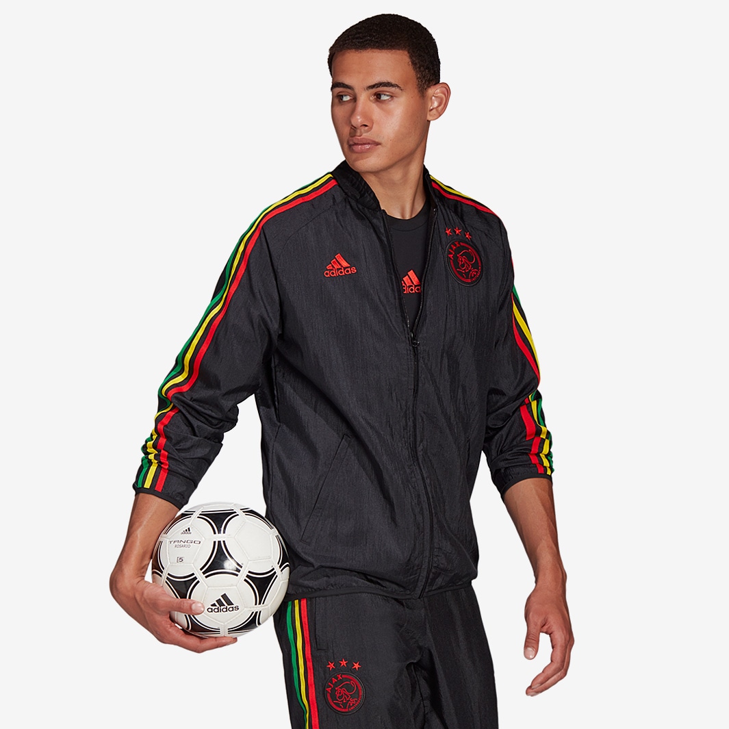 adidas Ajax 21/22 Icon Woven Jacket - Black - Mens Replica