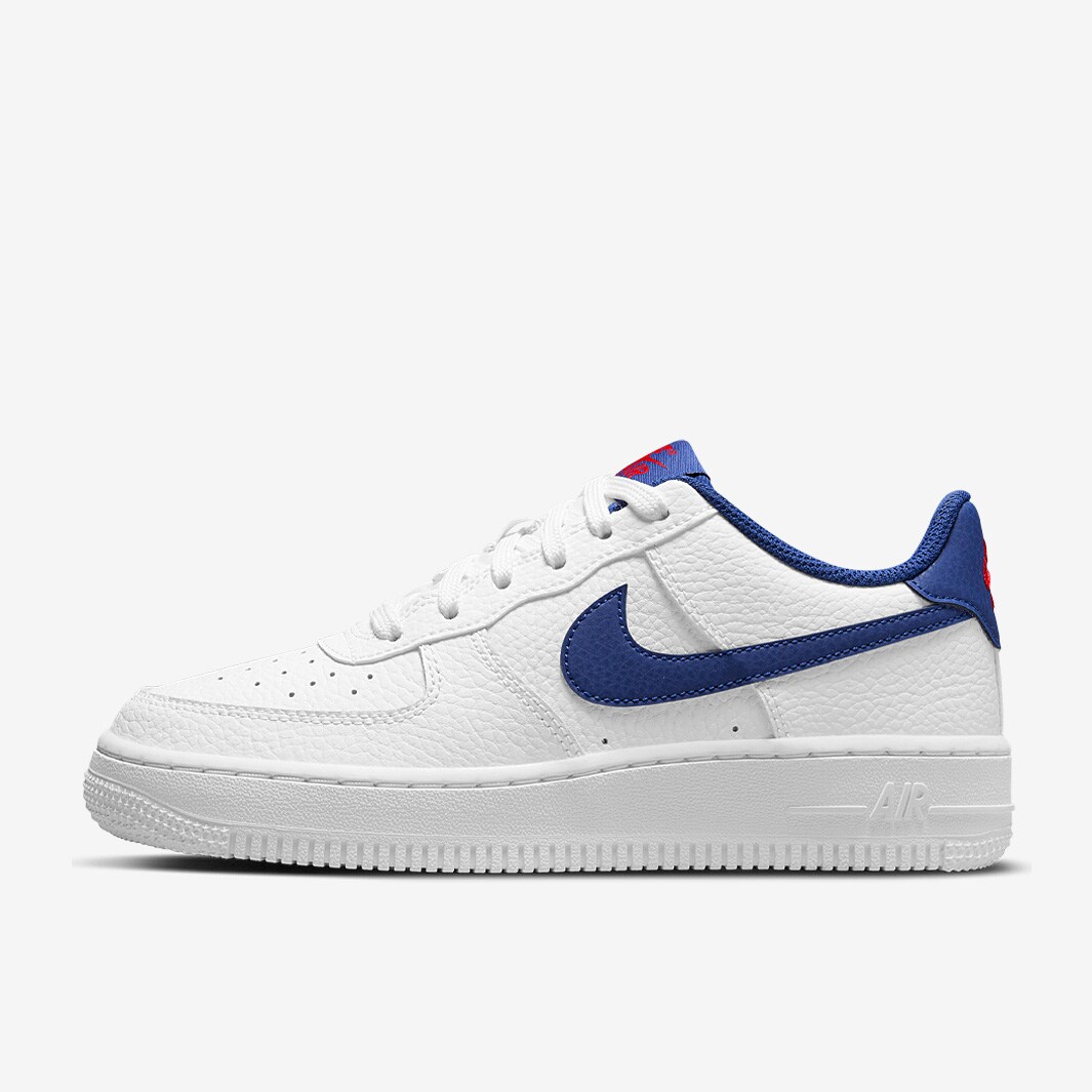 Nike Sportswear Kids Air Force 1 - White/Deep Royal Blue/University Red -  Trainers - Boys Shoes |