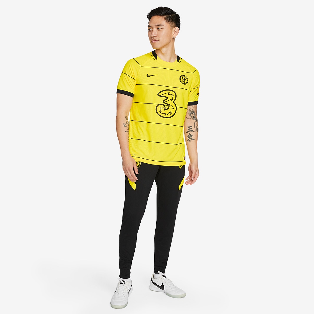 Maillot Nike Chelsea 21/22 Extérieur Vapor Match SS Jaune Opti