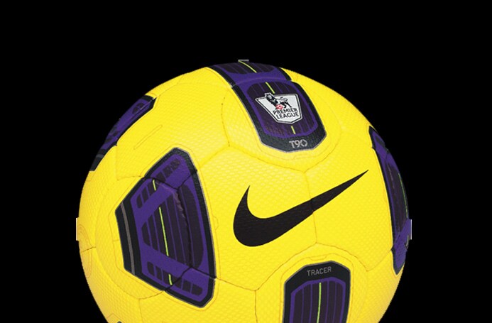 de Fútbol Nike - Total 90 Tracer Hi - Pelota - Premier League - Amarillo/Púrpura | Pro:Direct Soccer