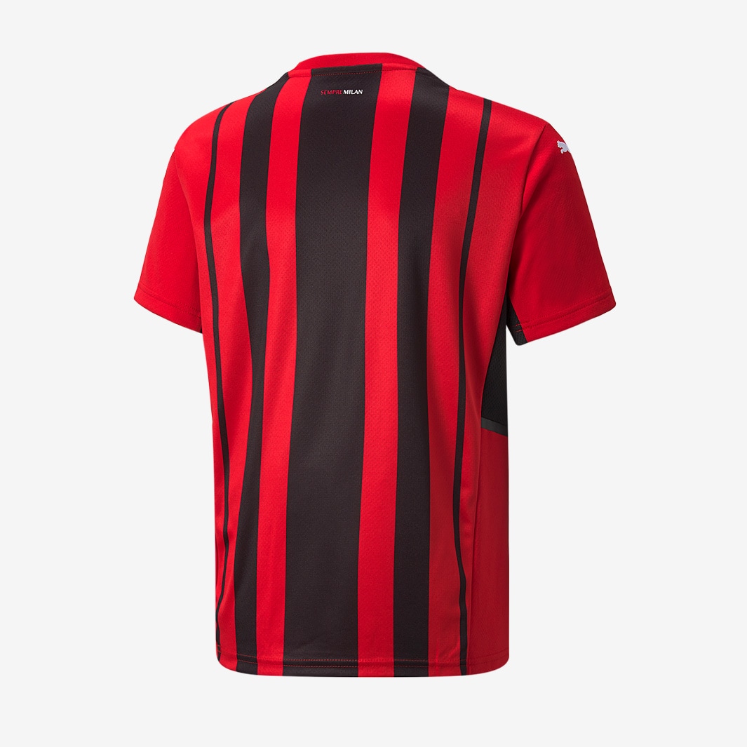 AC Milan Puma サッカーウェア 赤黒 Puma AC Milan Alvaro Morata Home Jersey w/ Champions League