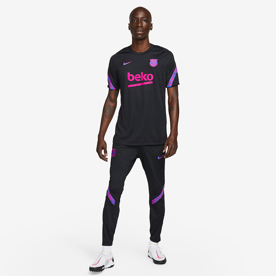 Nike FC Barcelona 21/22 Dri-FIT Strike SS Top - Black/Hyper Royal