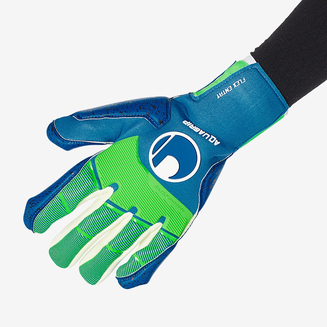 Uhlsport Kids Aquagrip HN Pacific Blue/Fluo Green/White Junior GK