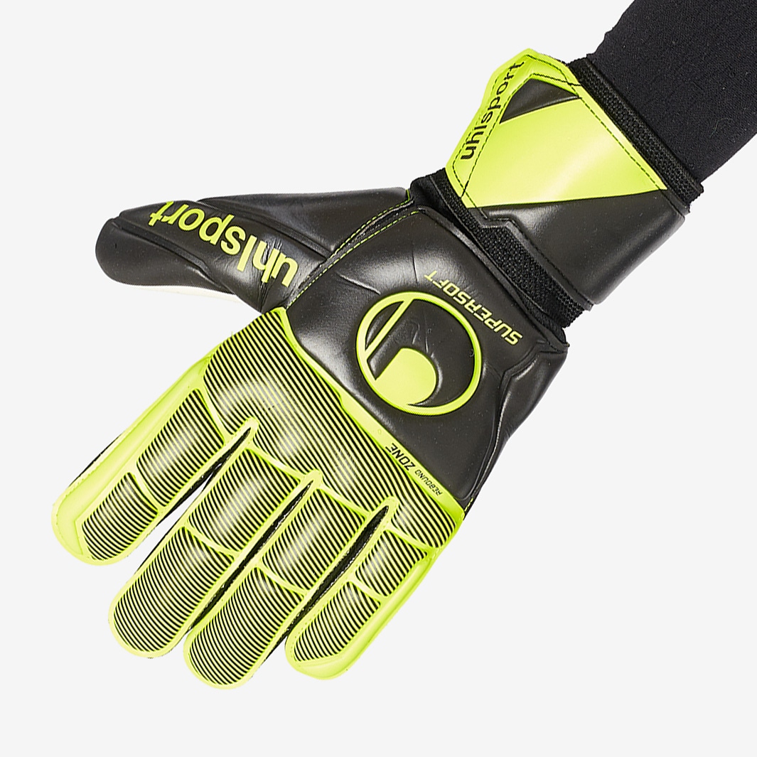 Uhlsport Supersoft HN Flex Frame Black/Fluo Yellow Mens GK