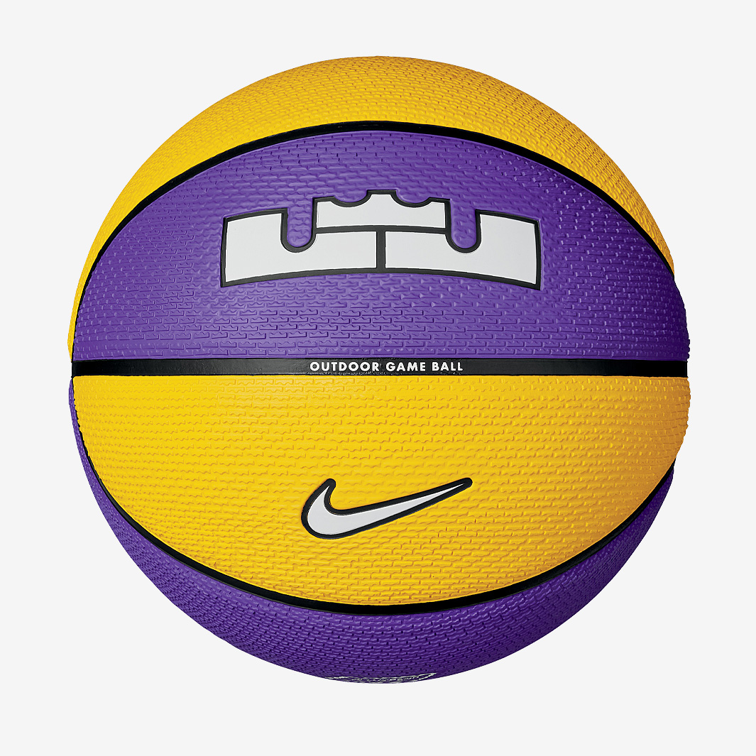 purple and yellow lebrons