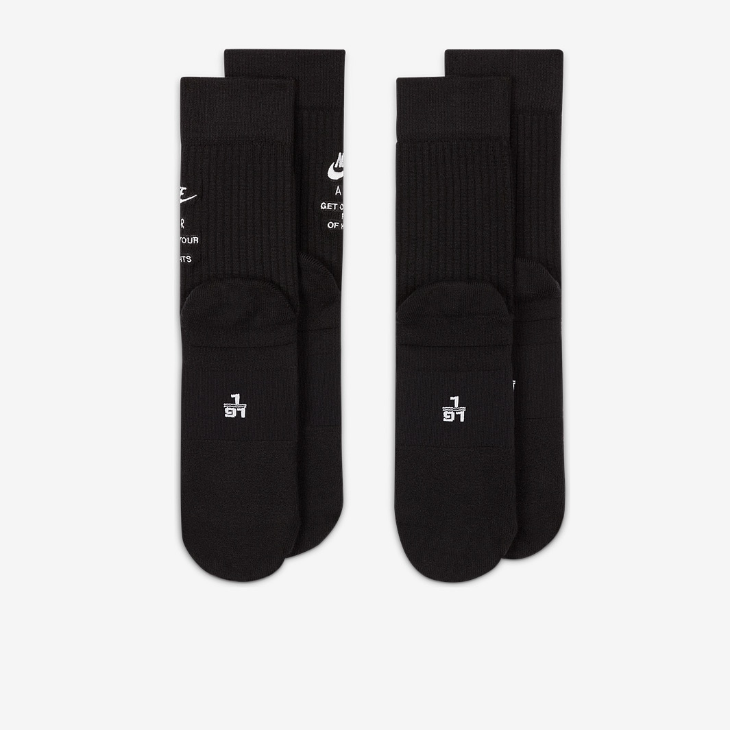 Nike Sportswear SNKR Sox Crew Socks 2 Pairs - Black/White - Socks ...