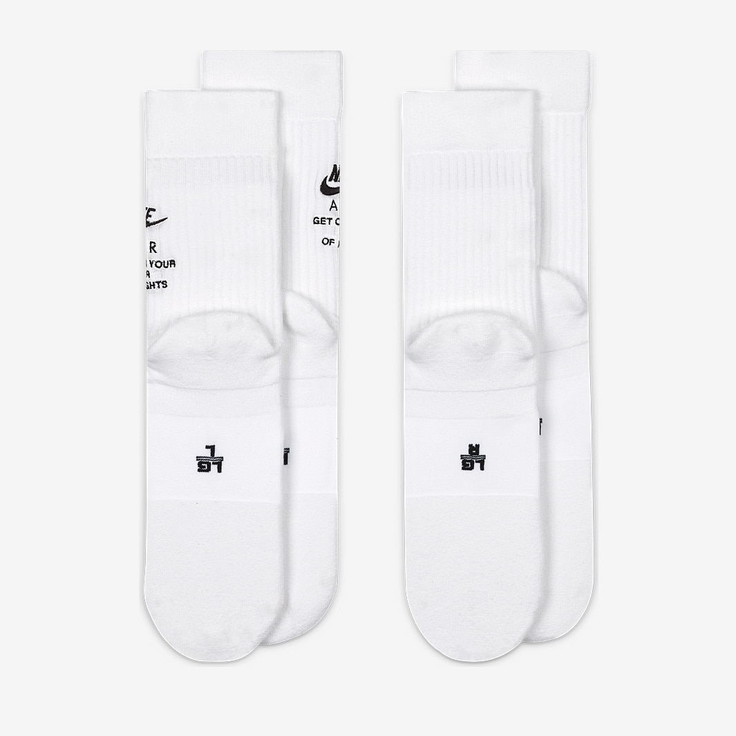 Nike Sportswear SNKR Sox Crew Socks 2 Pairs - White/Black - Socks ...