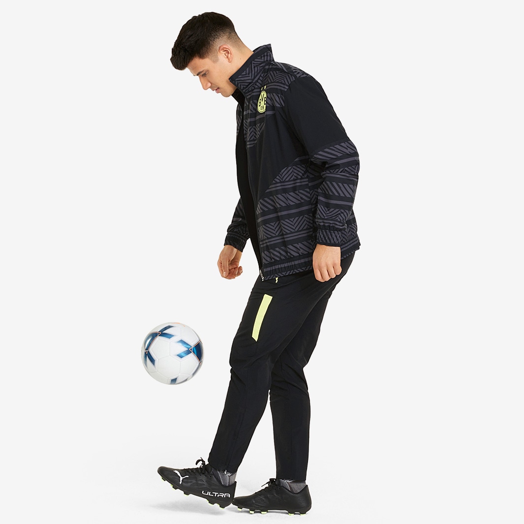 Puma Borussia Dortmund 2122 Pre Match Jacke Schwarzsafety Gelb Herren Fanbekleidung Pro