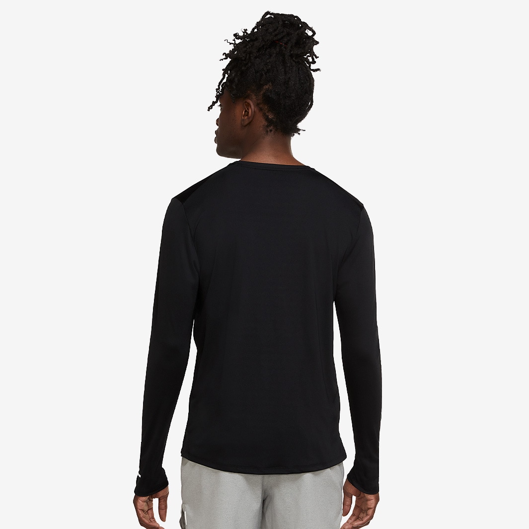 Nike Dri-FIT UV Run Division Miler Long Sleeve Top - Black/Reflective ...