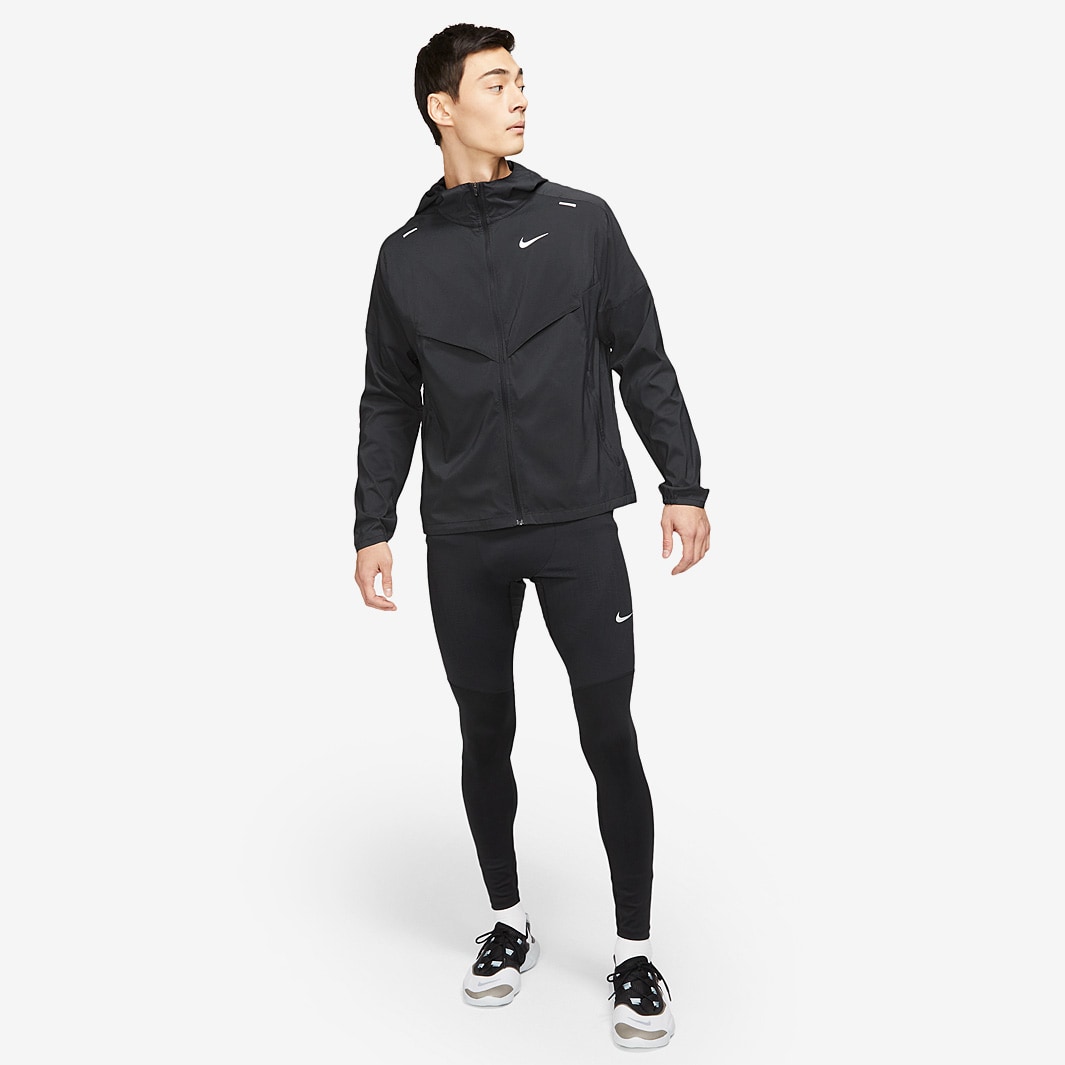 Giacca Nike Windrunner Repel UV Nero Argento Catarifrangente Abbigliamento Uomo Pro Direct Soccer