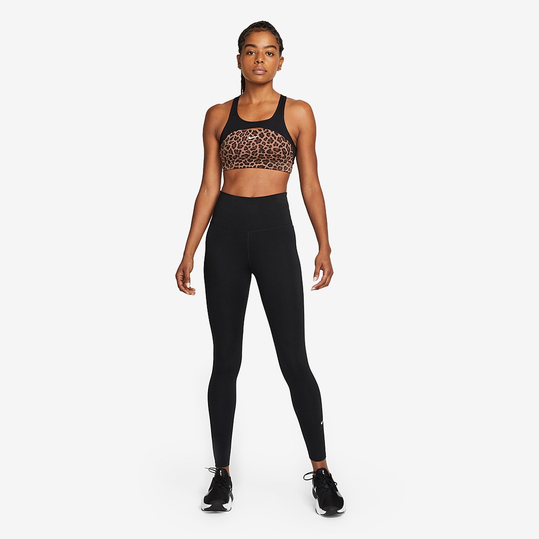 Nike Womens Dri-FIT Swoosh AOP Sports Bra - Archaeo Brown/Black/White ...