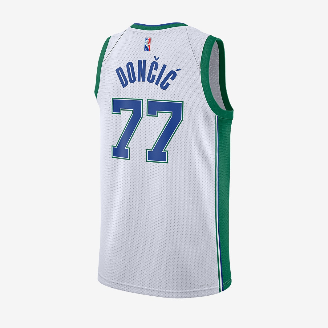 Nike NBA Dallas Mavericks Luka Doncic Swingman Jersey - White/Clover ...
