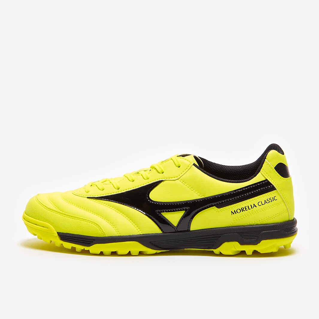 Chaussures de soccer en gazon artificiel jaune et noir TF - Mizuno