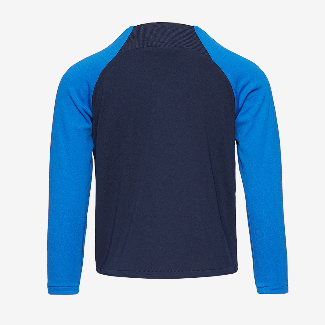 Tuta da allenamento junior in poliestere-cotone blu-bianco