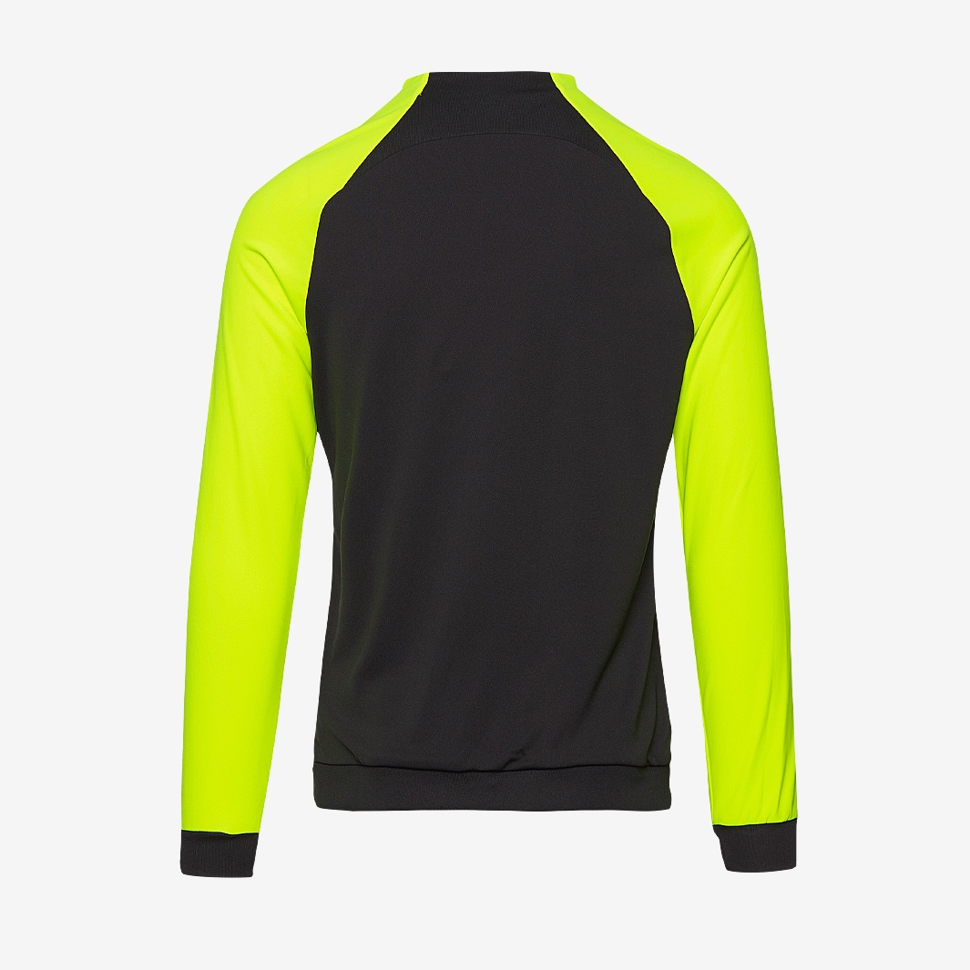 nike football academy track jacket in black and neon
