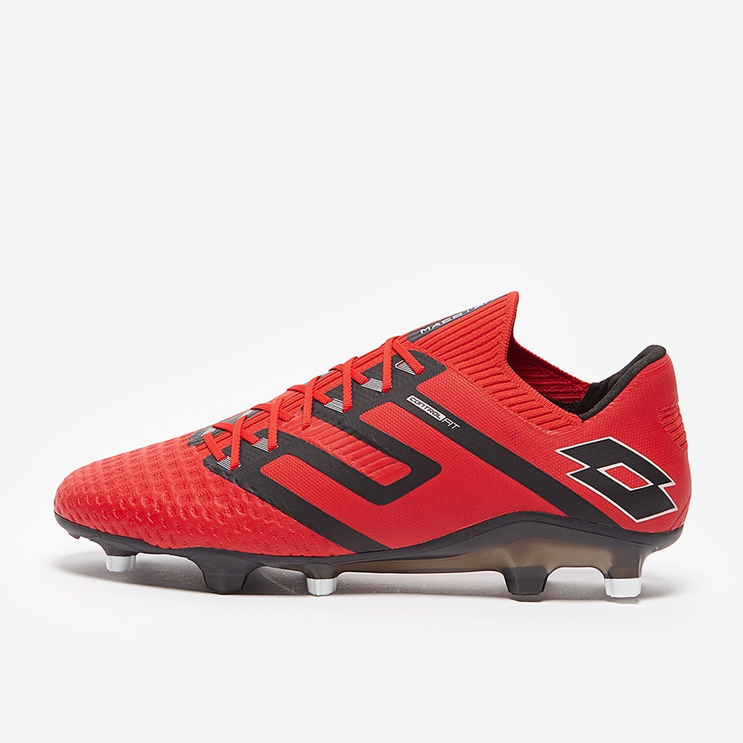 Lotto Maestro 100 IV FG Rosso Fiamma/Nero Scarpe Calcio Uomo
