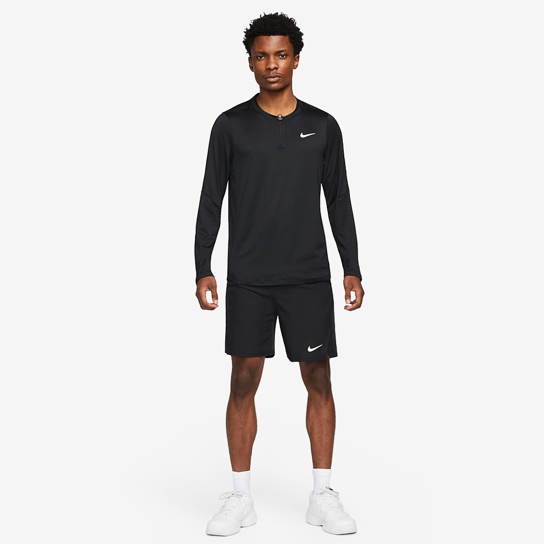 Nike Court Dri-FIT Advantage 1/2 Zip Top - Black - Mens