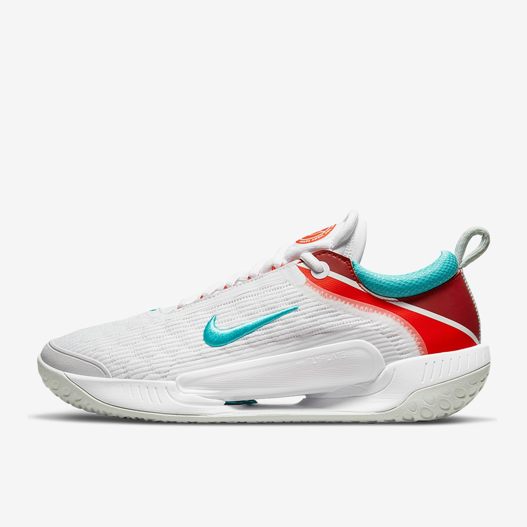Nike Court Zoom NXT HC - White/Washed Teal/Light Silver - Mens Shoes