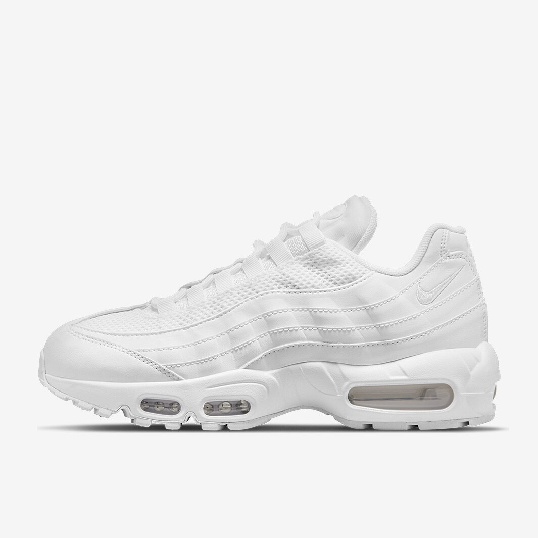 Nike Sportswear Womens Air Max 95 White White Metallic Silver Trainers Womens Shoes