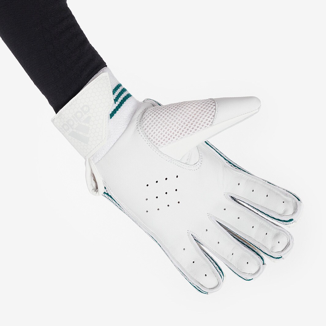 adidas XT 4.0 RH Batting Gloves White/Teal Batting Equipment