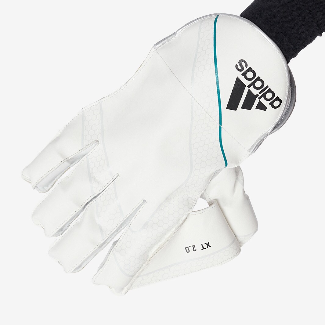 adidas XT 2.0 Wicket Keeping Gloves White/Teal Wicket Keeping Equipment